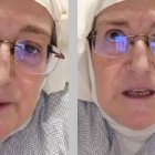 Isabel, la ex abadesa de Belorado y líder del cisma, en un vídeo nocturno de agosto de 2024