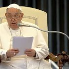 Francisco, durante la Audiencia General de este miércoles, donde también anunció que Carlo Acutis será canonizado en abril, probablemente el 27.