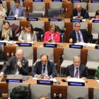 Políticos provida en la V Cumbre Transatlántica que se celebró en 2023 en Nueva York. Ahora se celebrará en Madrid, concretamente en el Senado.