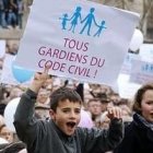 Manifestación en París contra el matrimonio homosexual