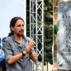 Una posible denuncia por prevaricación ha forzado al Ayuntamiento de Madrid que encabeza Manuela Carmena (en la foto, junto a Pablo Iglesias) a reponer la placa, que no entra en los supuestos de la Ley de Memoria Histórica.