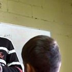 Esteban, durante una de sus clases de preparación para la confirmación.