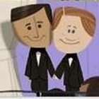 Pareja gay en el doodle del día de San Valentín