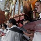 El coro de la Almudena, en un momento de la ceremonia