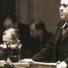 Juan Negrín en Ginebra en septiembre de 1937, tratando de mejorar la imagen de la República, dañada por la persecución religiosa, ya con 6.000 clérigos asesinados