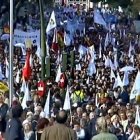 Una imagen de la manifestación de este 22 de noviembre: indignación ante el incumplimiento electoral del PP.