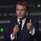 Macron, durante su intervención en la Fundación Gates en Nueva York el pasado mes de septiembre