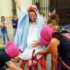 Marina Breslin y las abortistas del Socorro Rosa efectuaron un acto de discriminación contra un colectivo de fe
