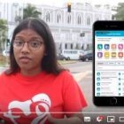 Una voluntaria de la JMJ Panamá 2019 con su JC Go va cazando santos, figuras bíblicas y otros premios por las calles de la ciudad