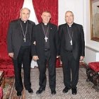 De izquierda a derecha los obispos Celso Morga (Mérida-Badajoz), José Luis Retana (Plasencia) y Francisco Cerro (Coria-Cáceres