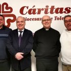 El equipo directivo de Caritas Toledo. De izquierda a derecha, Javier García-Cabañas, Antonio Espíldora, José María Cabrero y Vicente Yustres.