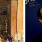 El bacteriólogo Louis Pasteur y, a la derecha, el autor del libro, Ignacio del Villar