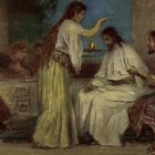 Jesús es el amigo que nunca decepciona, y un modelo para la amistad humana auténtica. Robert Leinweber (1845-1921), 'La unción de Jesús en Betania', donde visitaba a sus amigos Lázaro, Marta y María.
