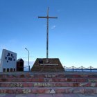 Monumento conmemorativo a la primera misa celebrada en Argentina, en Puerto San Julián, el 1 de abril de 1520. Foto: @Programa_FE