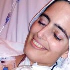 La hermana Cecilia María de la Santa Faz sonríe cuando estaba ingresada en el hospital.