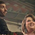 David Broncano y Lalachus, en los minutos finales de las campanadas de Año Nuevo en la televisión pública, donde se hizo público escarnio de una imagen del Sagrado Corazón de Jesús. Foto: captura TVE.