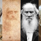 Aristóteles (384-322 a.C.), Leonardo da Vinci (1452-1519), León Tolstói (1828-1910) y Miguel de Unamuno (1864-1936).