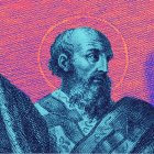 Un grabado imagina a San Cirilo de Jerusalén, que vivió en el siglo IV y fue obispo en Tierra Santa