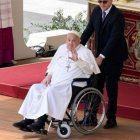 El Papa, durante su aparición en la Plaza de San Pedro el Domingo de Ramos.