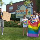 Alumnos de un centro católico, el Halton Catholic, de Burlington (Canadá, Ontario).