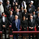 Líderes mundiales en el funeral del Papa Francisco en abril; algunos, como Trump y Macron, no repetirán en la misa de inicio de Pontificado de León XIV