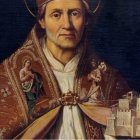 San Celestino V, el monje que hicieron Papa y luego abdicó... cuadro atribuido a Bedeschini Giulio Cesare, de inicios del XVII