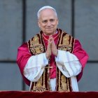 El Papa León XIV, durante la toma de posesión de la Cátedra Romana del Obispo de Roma este 25 de mayo.