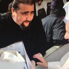 El exorcista Cristian Meriggi con el Papa Francisco.
