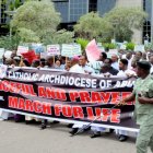 Manifestación de católicos en Nigeria.