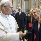 Giorgia Meloni y el Papa León XIV en el Jubileo de los Gobernantes