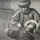 Un grabado recrea la ejecución del joven Pelagio, de 14 años, asesinado por resistirse al apetito homosexual de Abderramán III