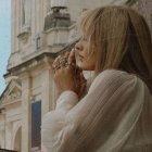 Albina, la cantante croata, conocida por La Voz y Eurovisión, rezando en Fátima en 2025