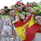 Jóvenes católicos españoles en el Jubileo de la Juventud en Roma el 1 de agosto de 2025