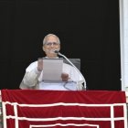 El Papa León XIV, durante el rezo del Ángelus este domingo 24 de agosto.