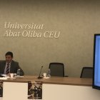 El año pasado, en Barcelona, durante una de las conferencias.