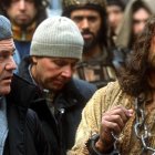 Una escena, ya clásica, del rodaje de 'La Pasión de Cristo'. Mel Gibson está preparado para la batalla espiritual que espera en torno al rodaje de su secuela.