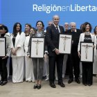 Premios ReligionEnLibertad 2025, foto de grupo - Instituto San Mateo, Marta Sanz, Misericordia, EWTN, Kiko Argüello, Matina, Fertilitas