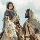 La Virgen y José en The Chosen.