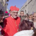 El cardenal Pizzaballa en la procesión del Patriarca en Navidad de 2025 en Belén