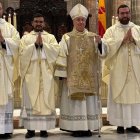 El obispo Rico Pavés, en la catedral de Jerez, el último sábado de 2025, ordenó a tres nuevos sacerdotes