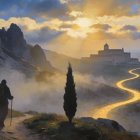 Amanecer providencial en los Picos de Europa, guiando pasos hacia Liébana.