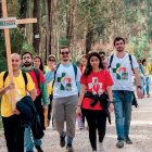 Peregrinos hacia la JMJ de Lisboa en 2023; participaron unos cien mil españoles, y hasta un millón de personas en general