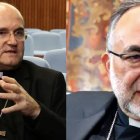 El obispo de Orihuela-Alicante, a la izquierda, y Sanz Montes, de Oviedo.