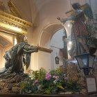 Cristo ora al Padre en Getsemaní y un ángel se le aparece