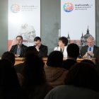Presentación ante cien periodistas de los actos del Papa León XIV en Madrid en su visita de junio