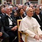 León XIV recibió en el Vaticano a directivos y empleados de diversos bancos y entidades financieras italianas.