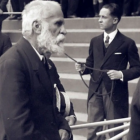 Una de las pocas imágenes conocidas de Antoni Gaudí en la procesión de 1924 del Corpus Christi en Barcelona.