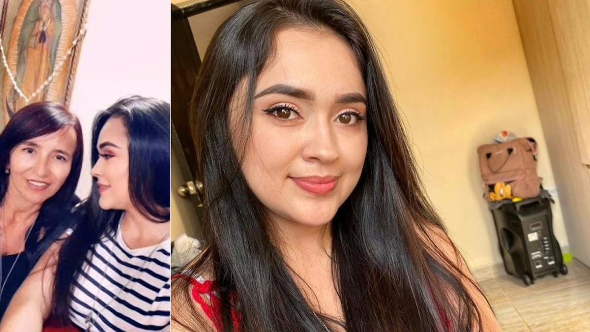 Johana Ramírez, en la imagen de la izquierda junto con su madre.