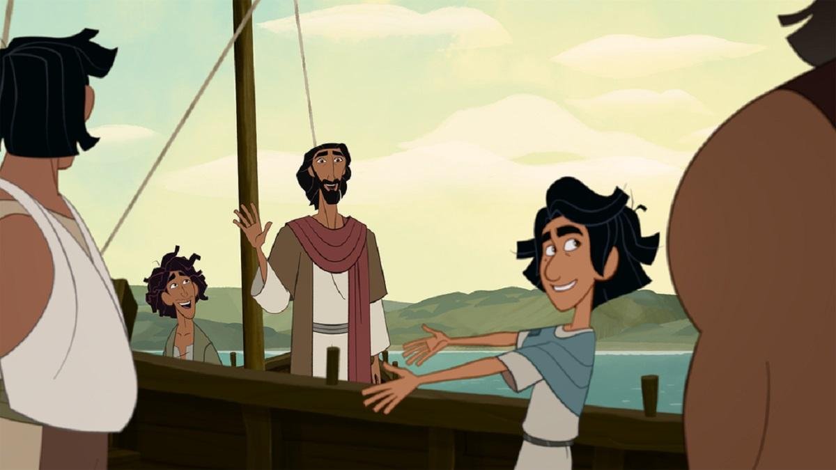 Juan presenta a Jesús en la película de dibujos Jesús Luz del Mundo
