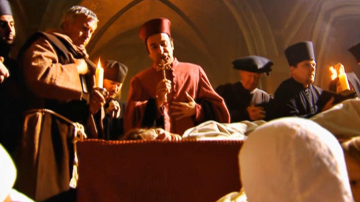 'True horror' (2004) fue una serie británica que presentaba Anthony Head. Uno de sus capítulos fue sobre demonios y entre los casos históricos escenificaron el caso de Nicole Aubry (en la imagen).
